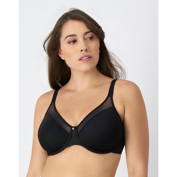 Bali Womens 38DD Black One Smooth U Ultra Light Underwire Bra Convertible G31-20 - Picture 1 of 8